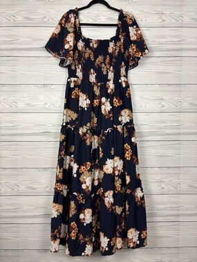 Baltic Born | Dresses | Baltic Born Evelyn Smocked Maxi Textures Small |  Poshmark